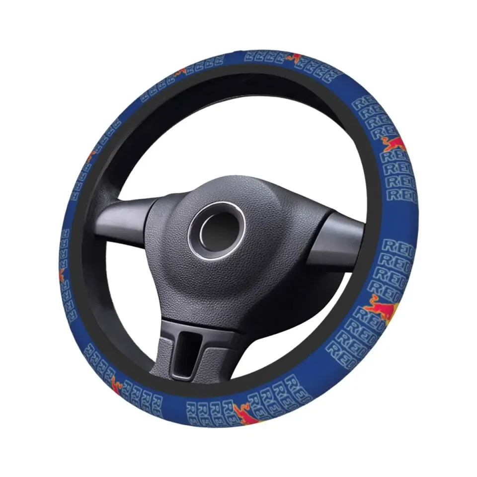 Car Steering Wheel Cover Red Bulls