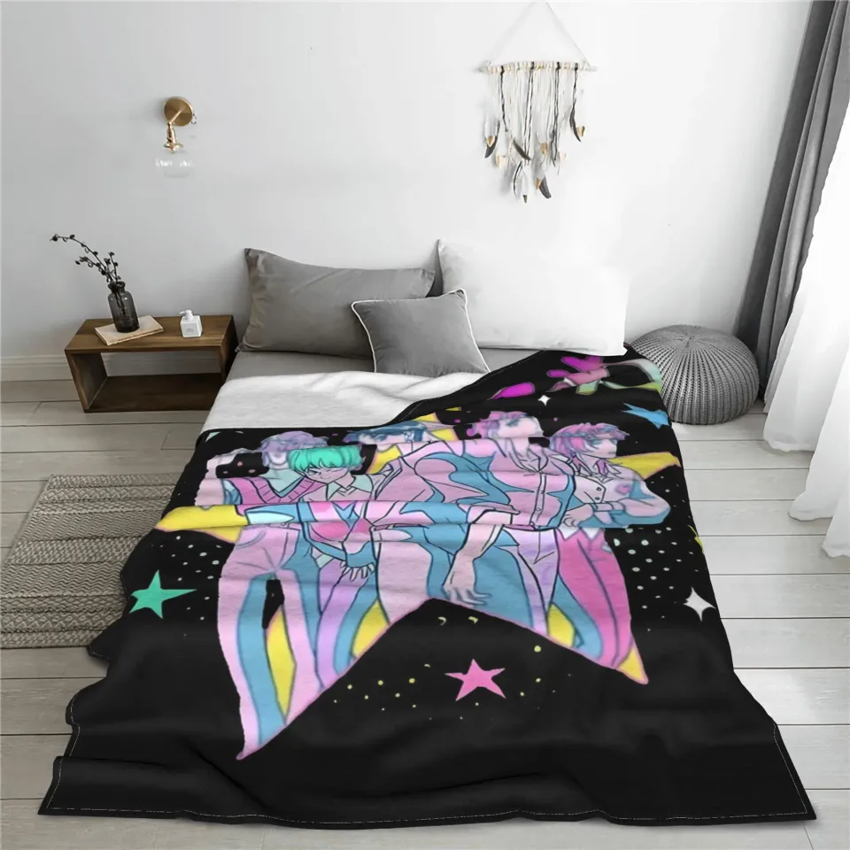 Saja Boys Neon Star Demon Hunters Fleece Blanket