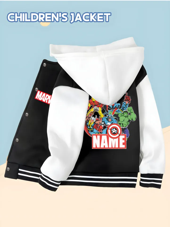 Marvel Boys Baseball Jacket - Marvel Hero Collection Print