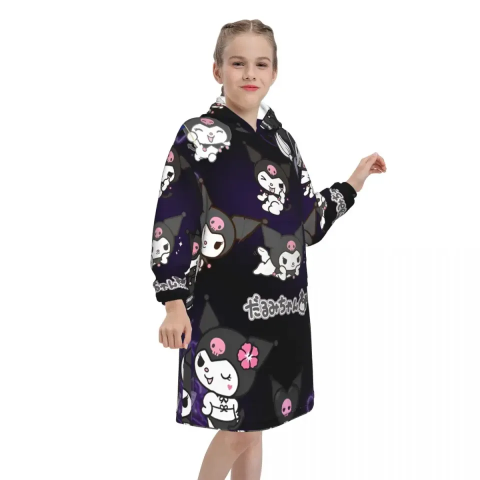 Kuromi Hoodie Blanket