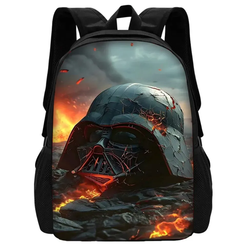 Child School Cartoon Mandalorian Star Wars Backpack