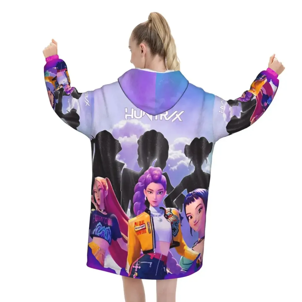 KPop Demon Hunters Huntrix Blanket Hoodie
