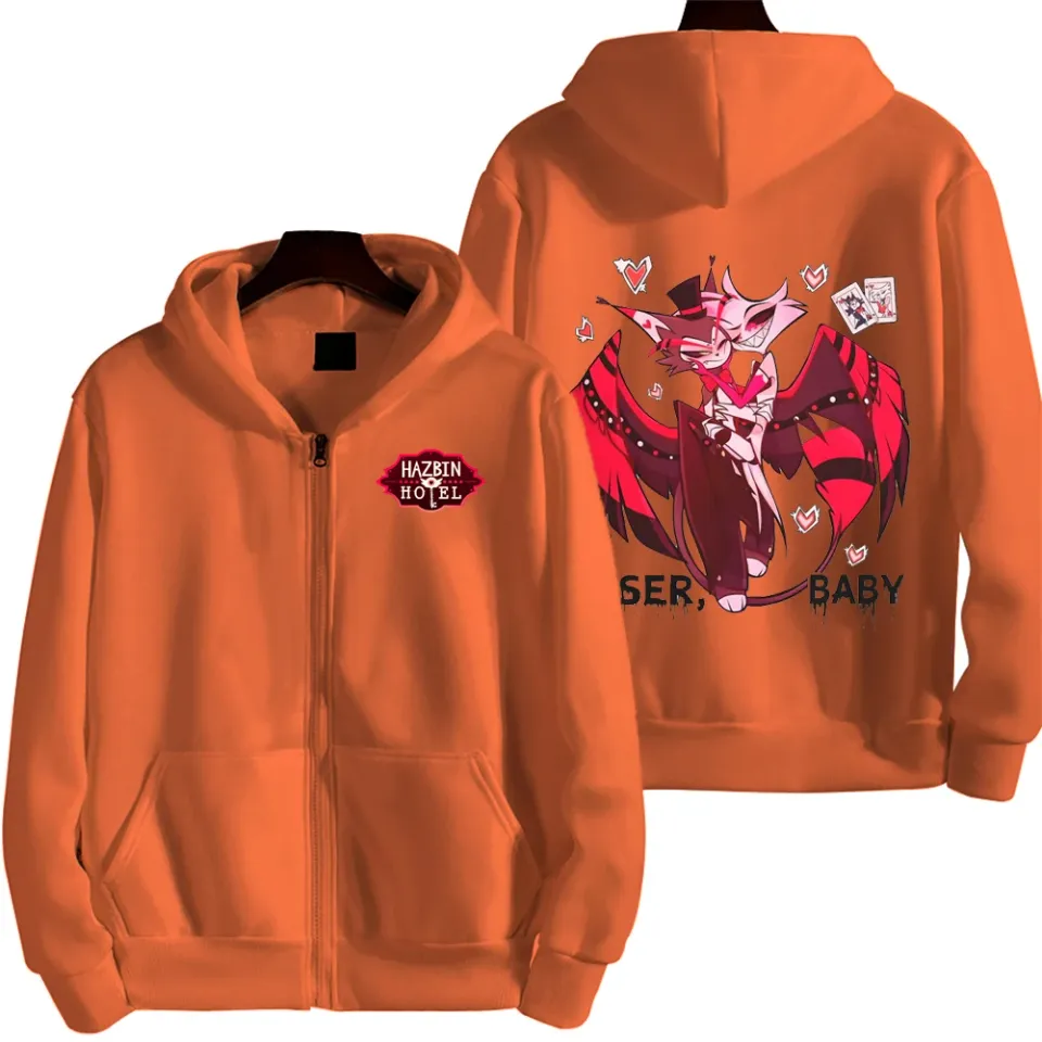 Hazbin Hotel Men Zip Up Hoodie