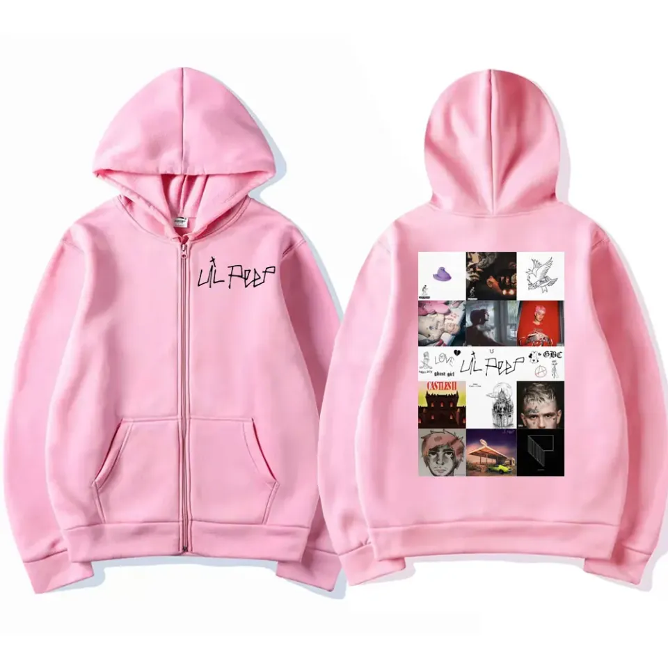 Rapper Lil Peep Music Album Cover Graphic Zipper Hoodie