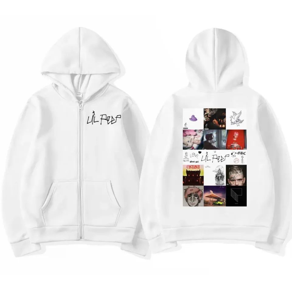 Rapper Lil Peep Music Album Cover Graphic Zipper Hoodie