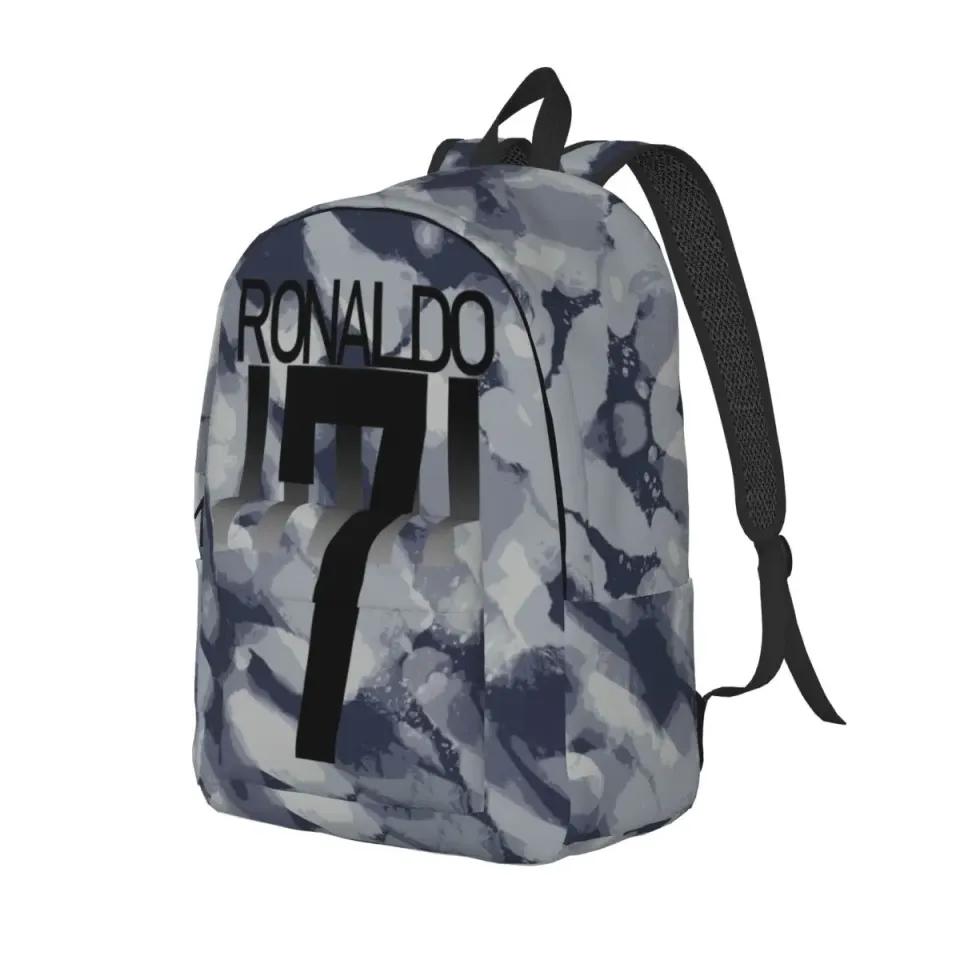 CR7 Ronaldos Backpack for Men and Women, Laptop Shoulder Bag, Student and Work Daypack, Gift