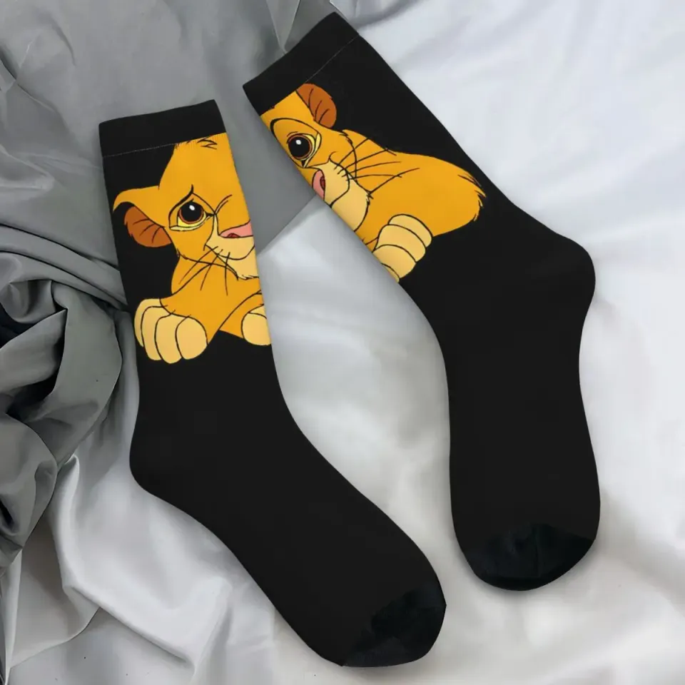 Adults Men Socks Cute Simba Face Lion King Stockings