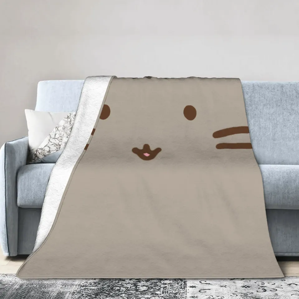 Pusheens Cat Accessories Lightweight Throw Blanket for Relaxing Bedding