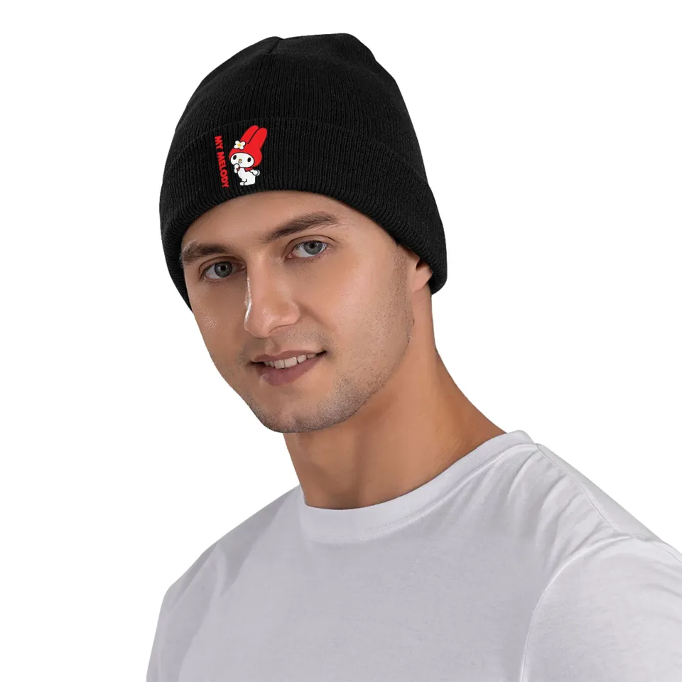 My Melody Logo Bonnet Beanie Hat - Autumn Winter Knit Cap for Men and Women
