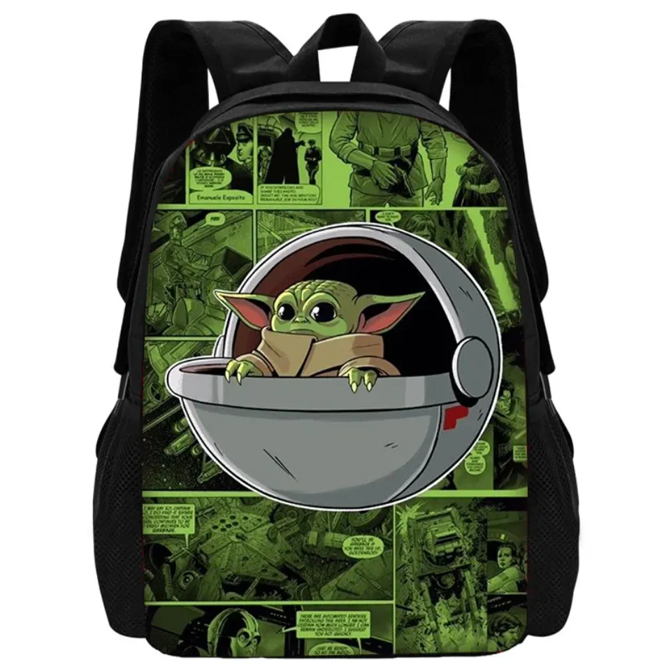 Child School Cartoon Mandalorian Star Wars Backpack