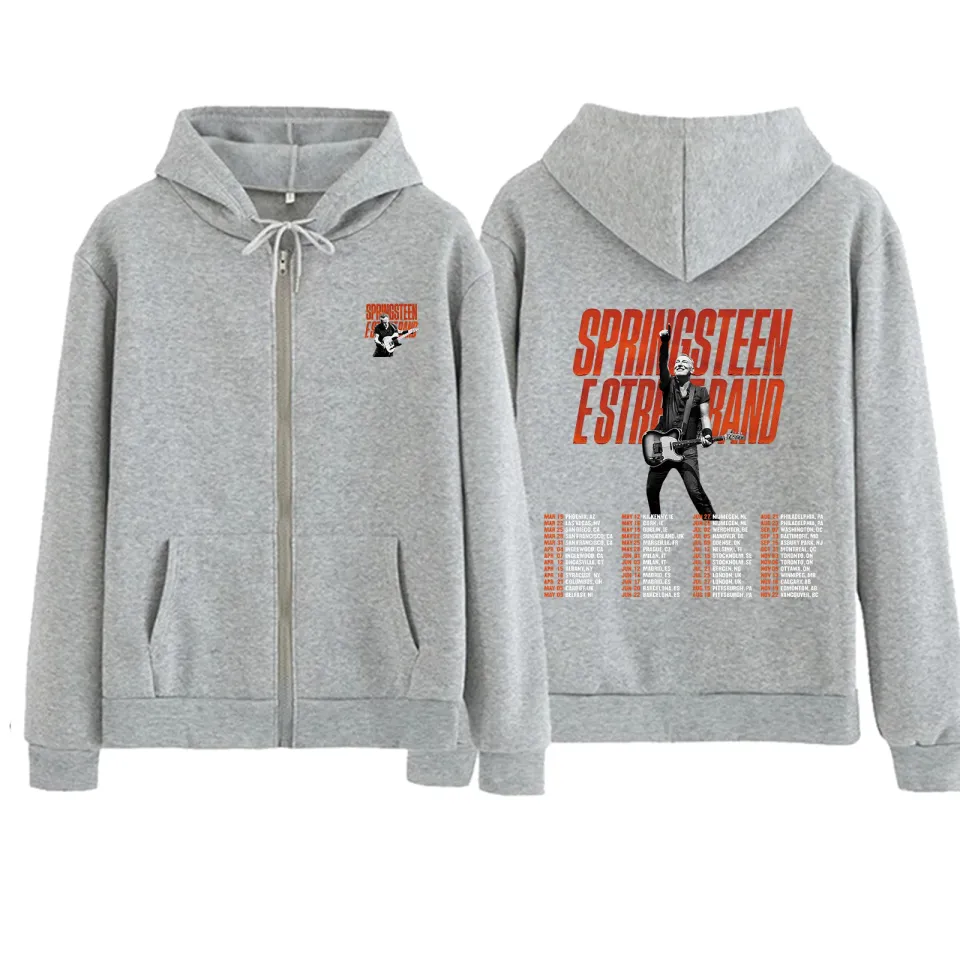 Bruce Springsteen Zipper Hoodie | Casual Shirt | Unisex Winter Shirt