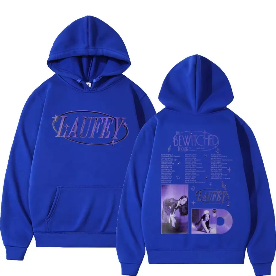 Singer Laufey The Bewitched Tour Print Hoodie, Fashion Trend Aesthetics Hoodie, Harajuku Hip Hop Oversized Pullovers Unisex