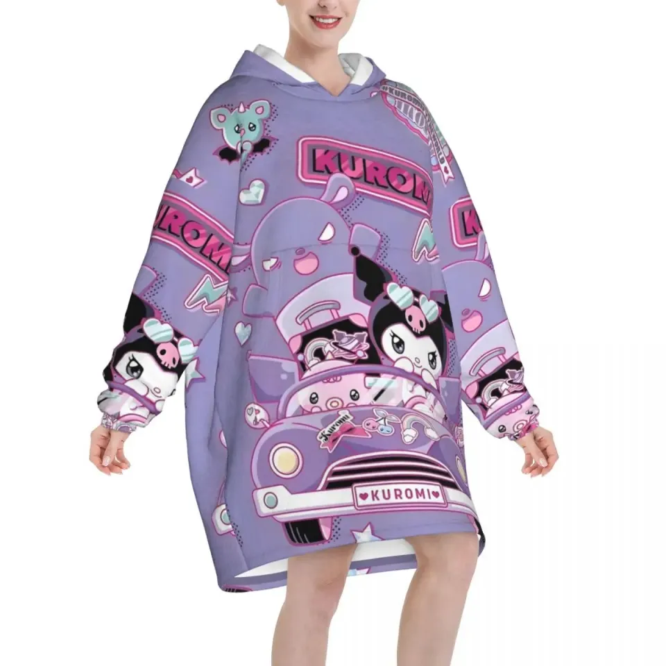 Funny Kuromi Blanket Hoodie