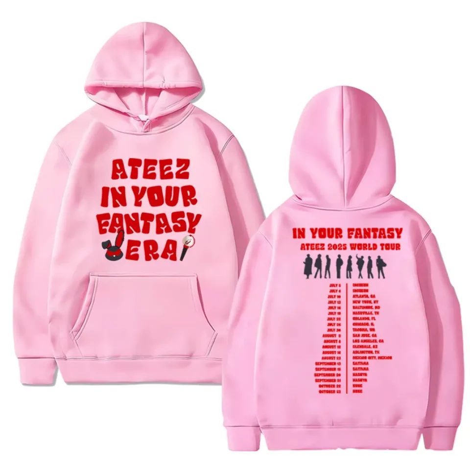 Korea Ateez 2025 World Tour Double Sided printed Hoodies