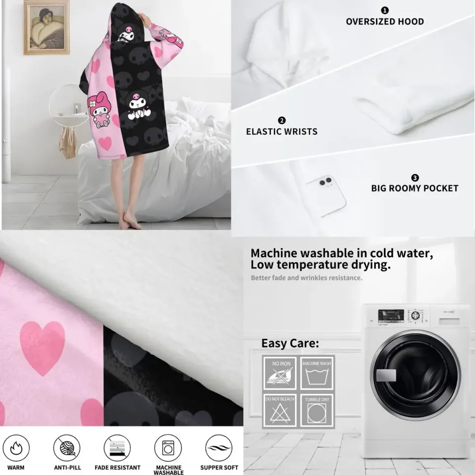 Melody And Kuromi Blanket Hoodie
