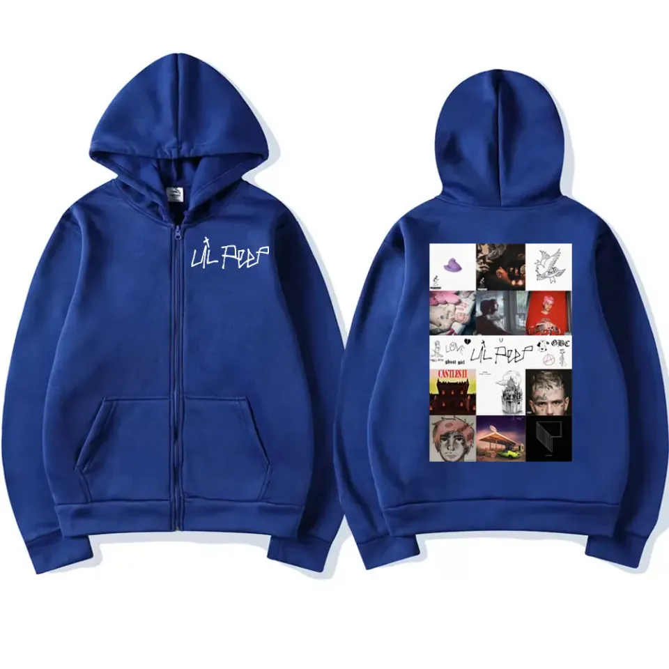 Rapper Lil Peep Music Album Cover Graphic Zipper Hoodie