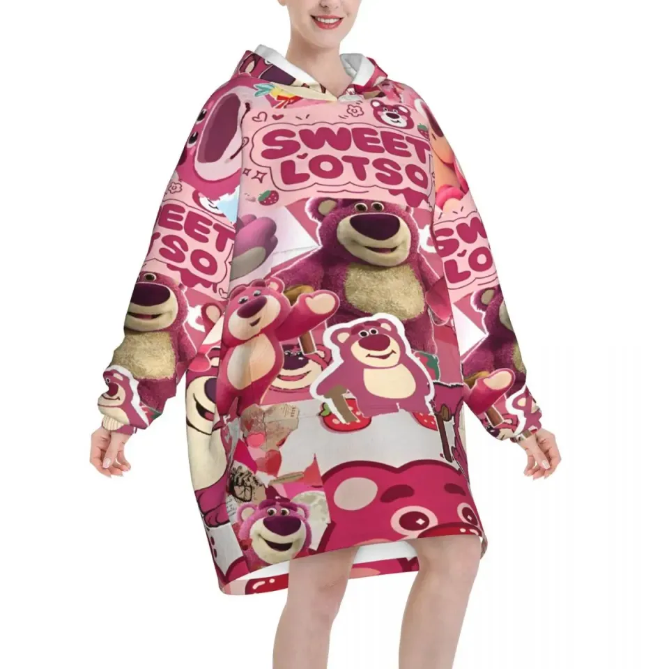 Lotso Strawberry Bear Oversized Blanket Hoodie