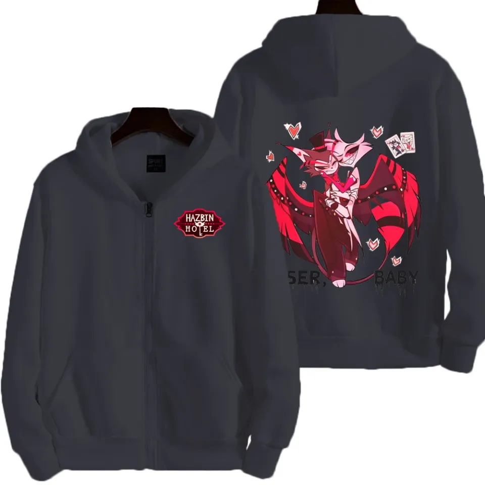 Hazbin Hotel Men Zip Up Hoodie