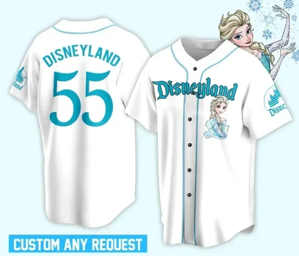 2025 Customized Disney Princess Elsa Baseball Jersey