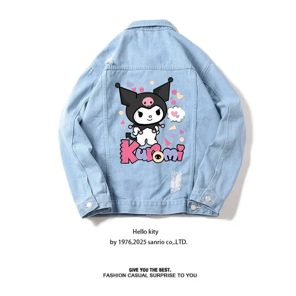 Hello Kitty Kuromi Print Denim Jacket