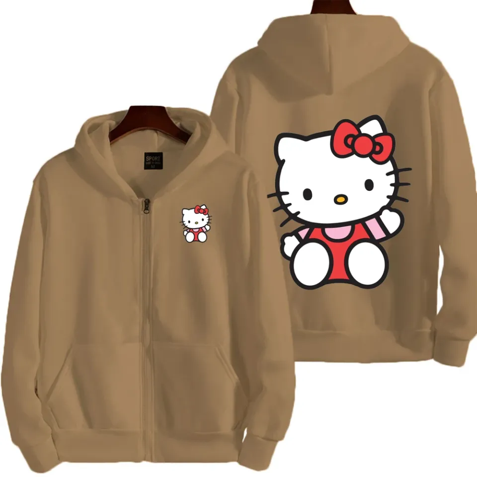 Hello Kitty Red Men Zip Up Hoodie