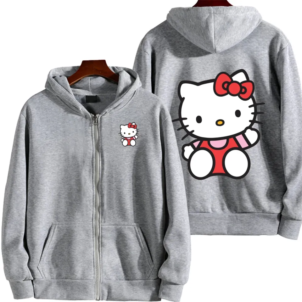 Hello Kitty Red Men Zip Up Hoodie