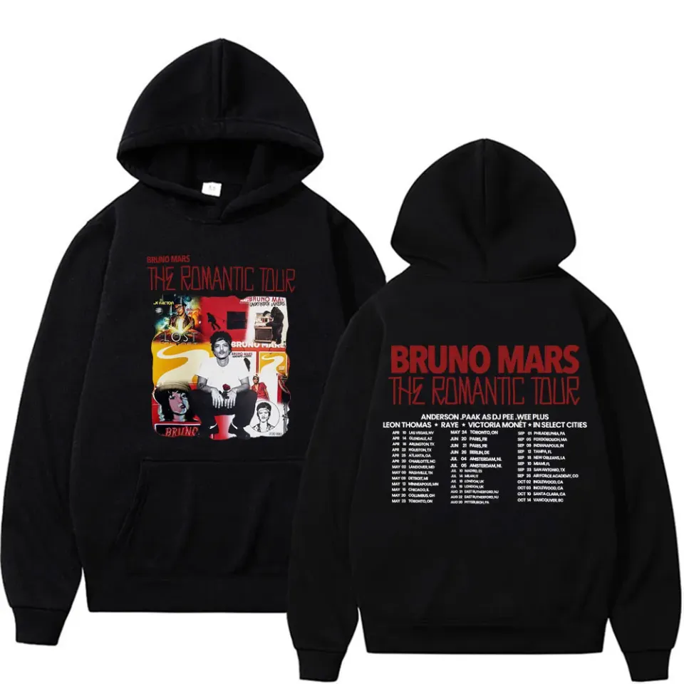 Rapper Bruno Mars Romantic Tour 2026 Concert Hoodies