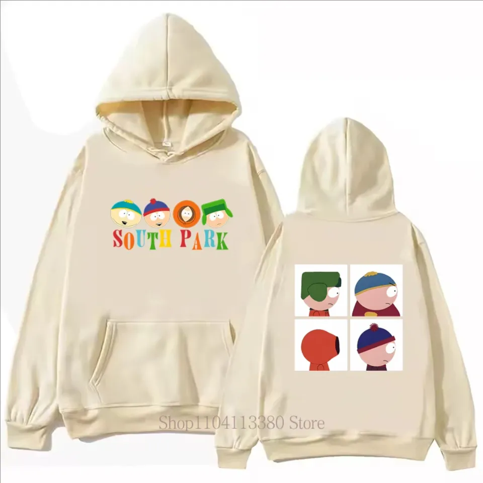 Men Clothing South Park Cute Print Hoodies Fall Winter Women Casual Fashion Long Sleeve Tops Y2K Fleece Pullover Sweatshirts