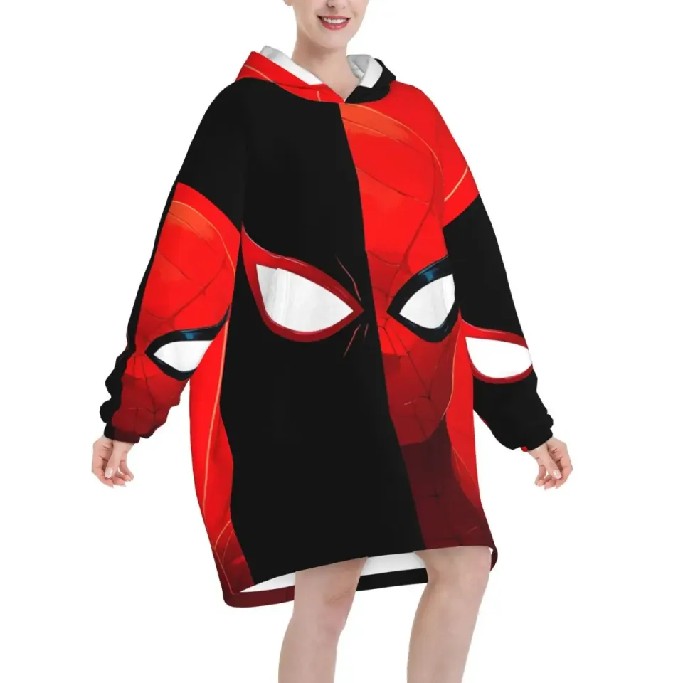 Spider Man Blanket Hoodie For Adult Kid, Christmas Gift Idea
