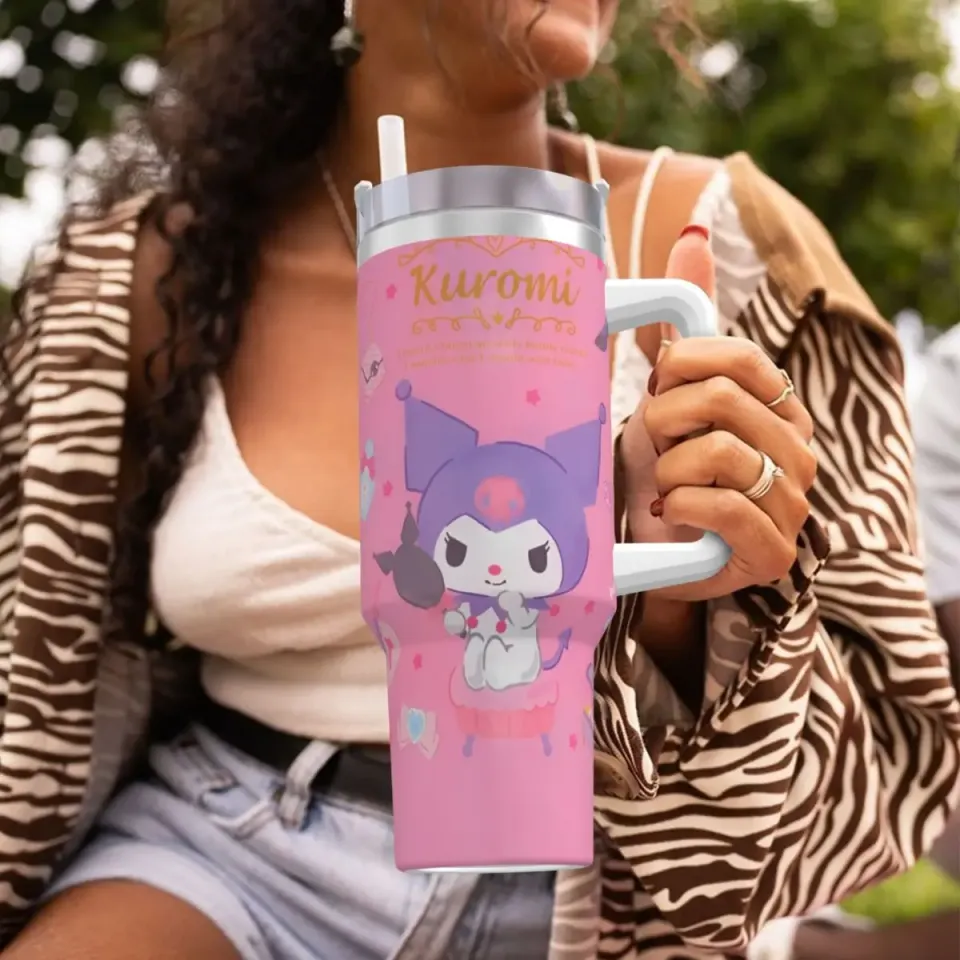 Sanrio Kuromi Kawaii Tumblers 40 oz With Handle | Christmas Gift