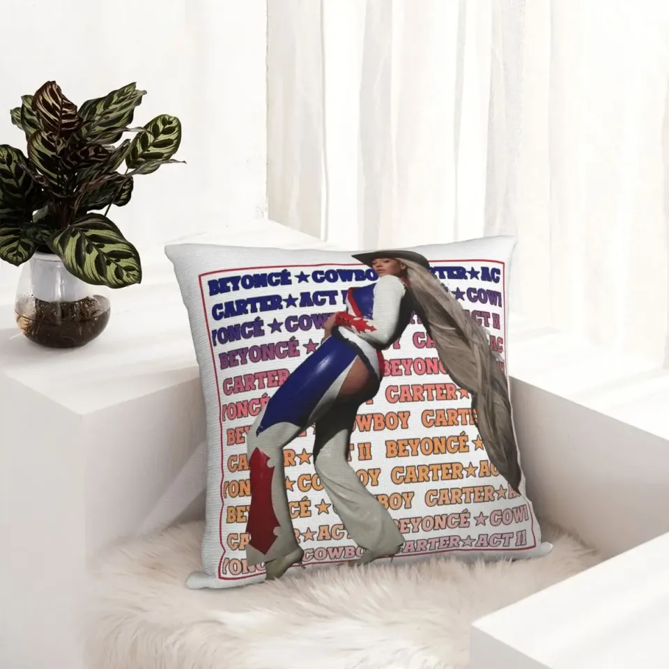Beyonce Cowboy Carter Throw Pillow Decorative