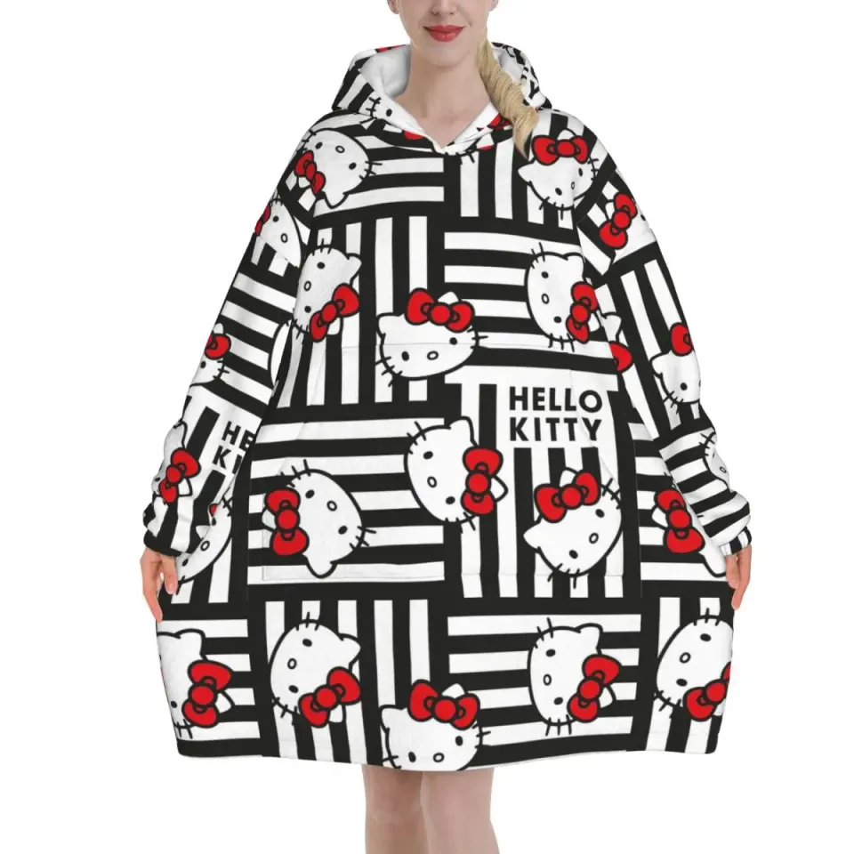 Hello Kitty Cartoon Blanket Hoodie