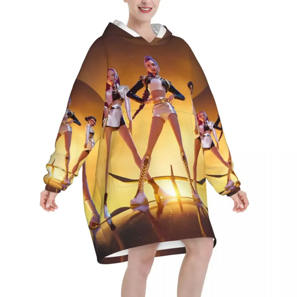 Kpop Demon Hunters Blanket Hoodie