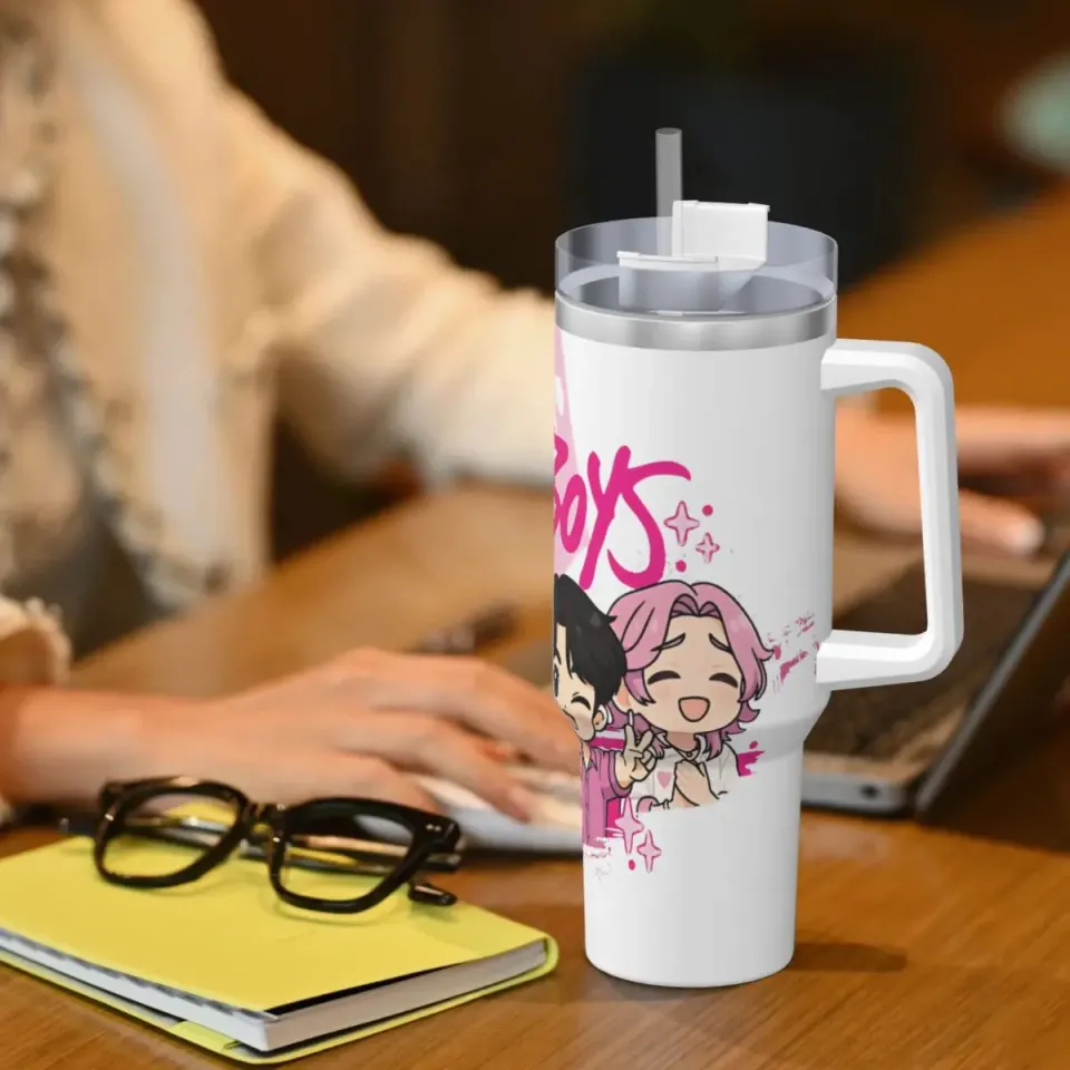 KPop Demon Hunters Tumblers 40 oz With Handle,  Gift For Kids, Back To School Gift Idea
