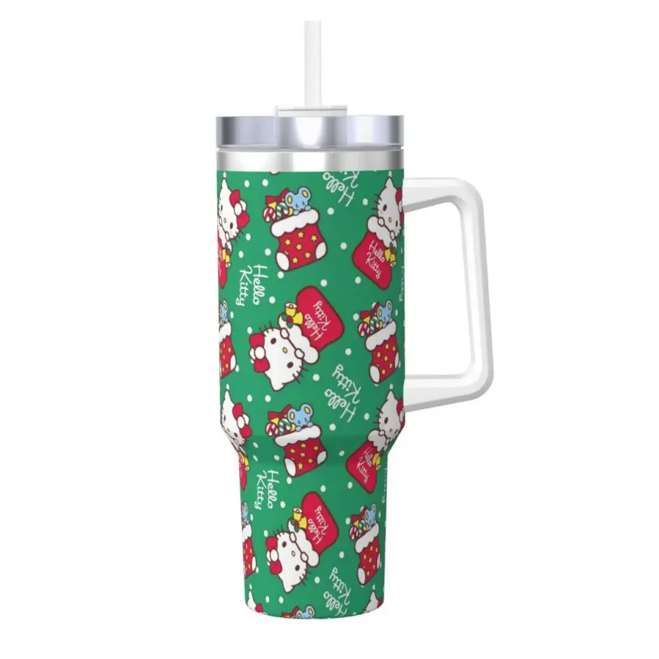 Hello Kitty Christmas Tumblers 40 oz With Handle | Christmas Gift