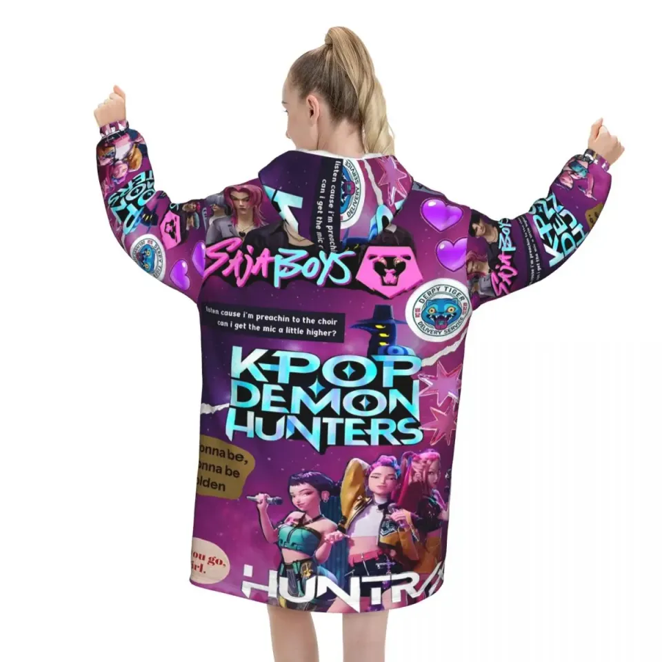 Kpop Demon Hunters Oversized Blanket Hoodie