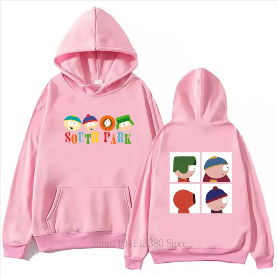 Men Clothing South Park Cute Print Hoodies Fall Winter Women Casual Fashion Long Sleeve Tops Y2K Fleece Pullover Sweatshirts