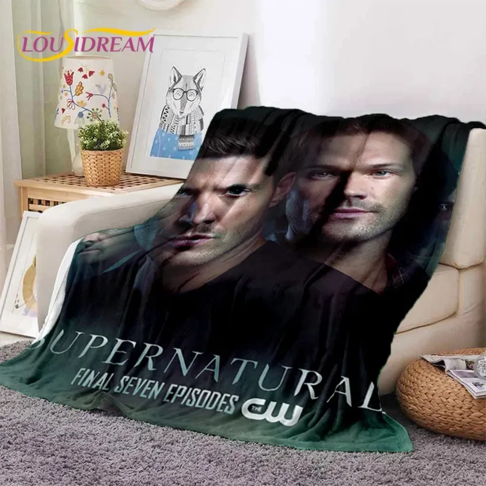 SPN Latest Supernatural Dean Sam Soft Flannel Blankets,Throw Blanket Comfortable Blanket for Picnic Beds Sofa Home Bedroom Gift
