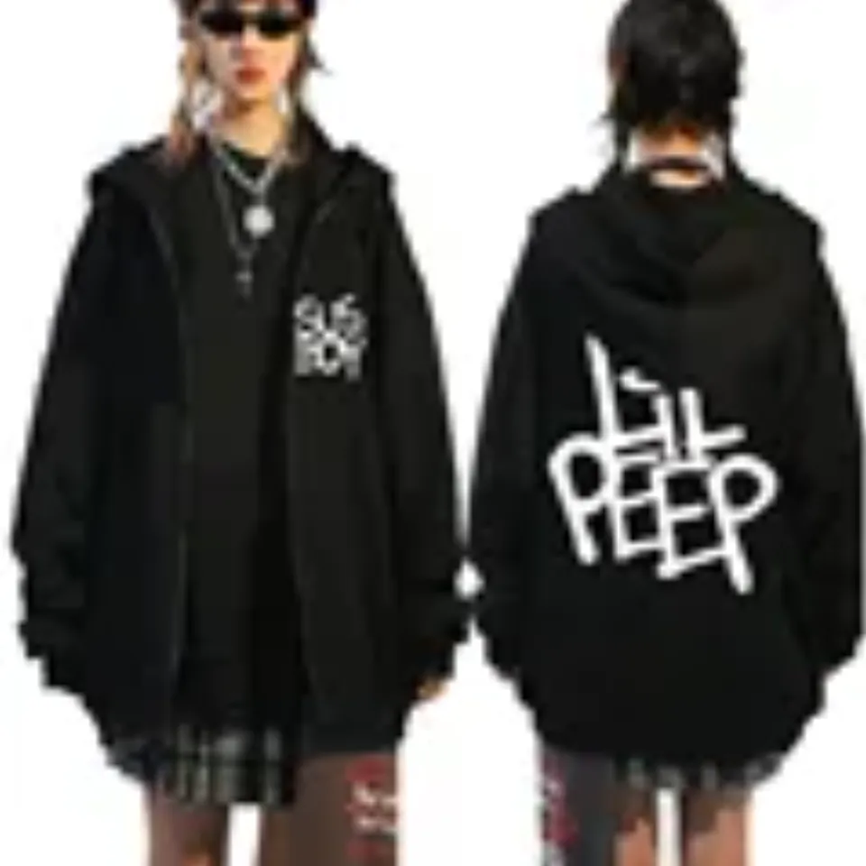 Rapper Lil Peep Graphic Zipper Hoody