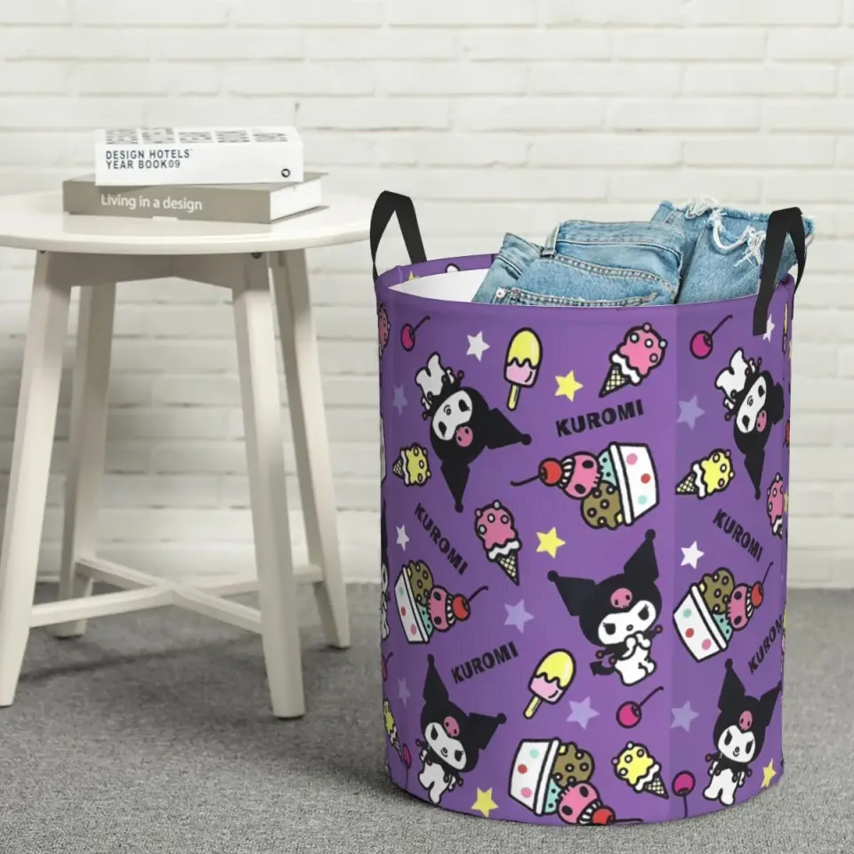 Kuromi Kawaii Cute Laundry Baskets