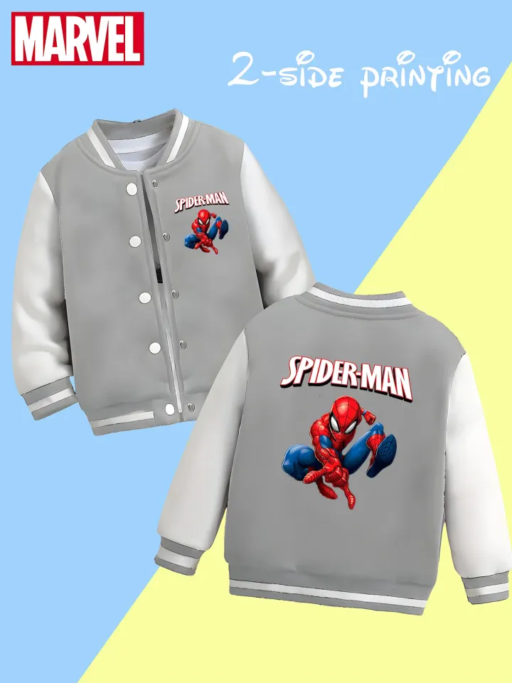 Marvel Boys' Baseball Jacket - Reversible Hulk Graphic, Soft Fabric