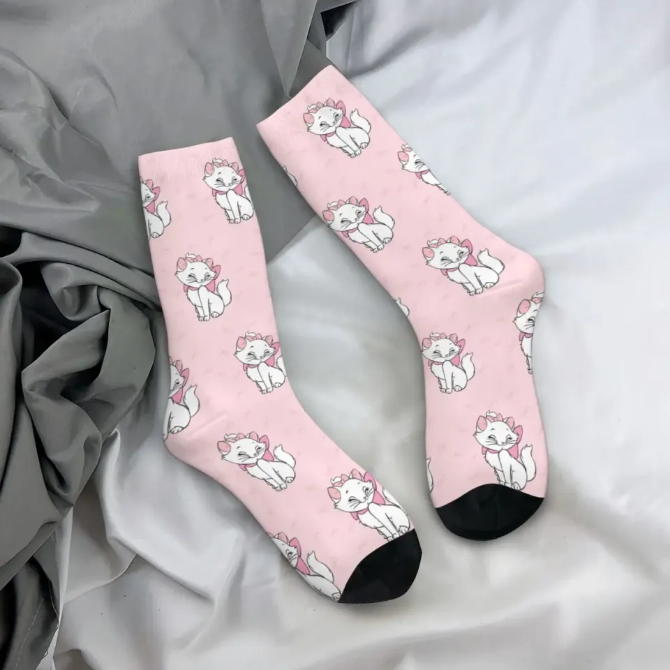 Fashion Aristocats Pink Marie Cat Skateboard Socks