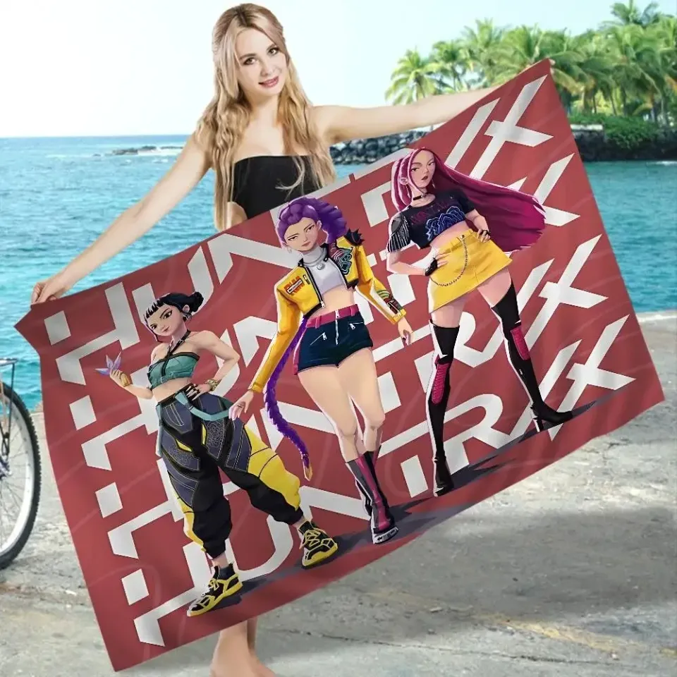 Demon Hunter AnimeTowel Beach Quick Dry Pool Towels Gym Shower Camping sports Large beach towel Children Gift towel