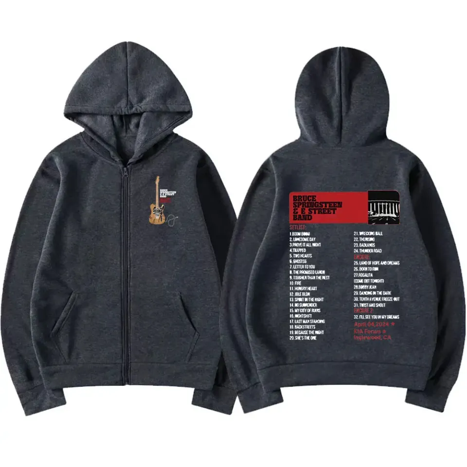 Bruce Springsteen and E Street Band 2024 Tour Zipper Hoodies