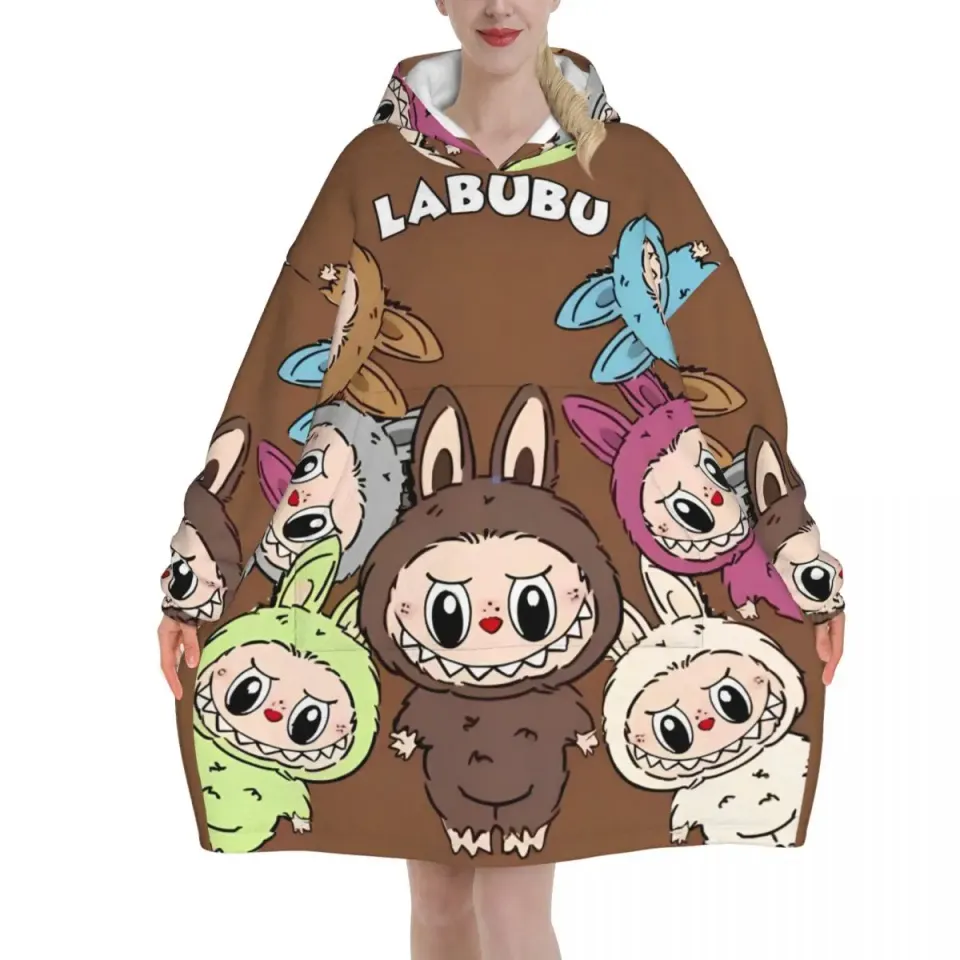 Oversized Labubu Blanket Hoodie
