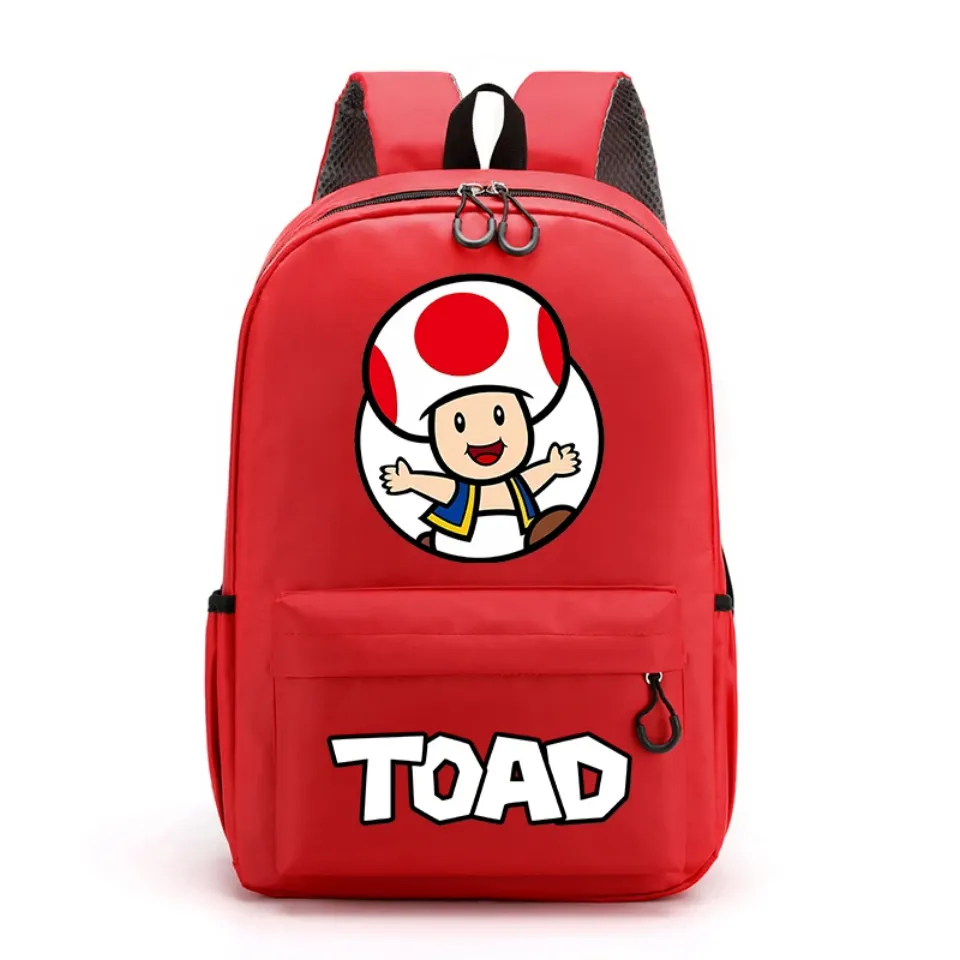 Super Mario Bros Kids Backpack Cartoon Cute Anime Knapsack Book Bag