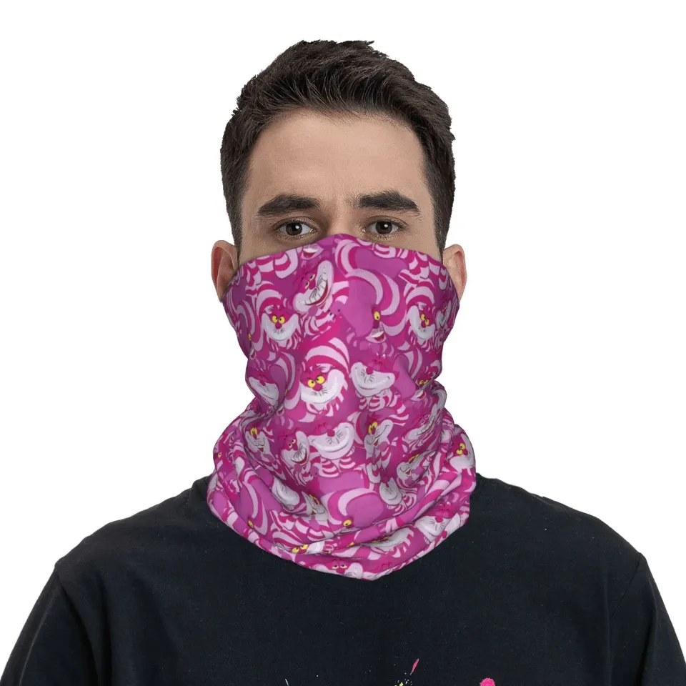 Cheshire Cat Cartoon Face Mask Scarf