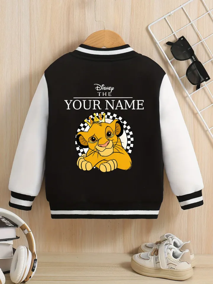Disney The Lion King Simba Customized Children's Baseball Jacket - Simba's cute image + personalized name, exclusive feel