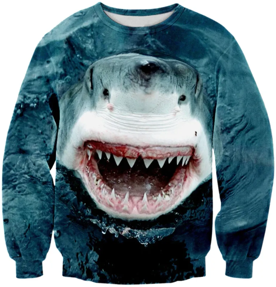 Men's Long Sleeve T-shirts 3d Printed Long T Shirt For Men Street O Neck Pullover Oversized Tee Shirt Man Clothing Fashion Fish