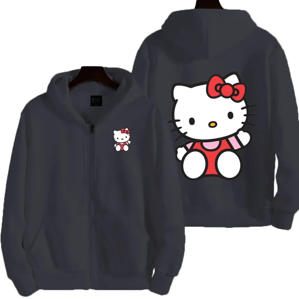 Hello Kitty Red Men Zip Up Hoodie